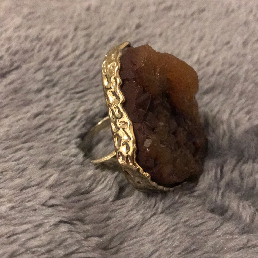 Gold Plated Gem Accent Ring!